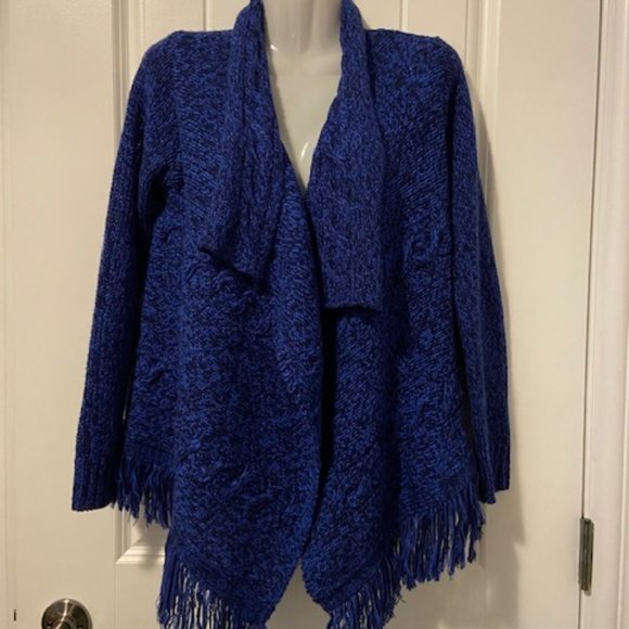 Blue Sweater Wrap Girls Size 16 - Picture 2 of 6